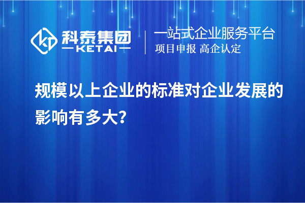 规模以上企业的标准对企业发展的影响有多大？