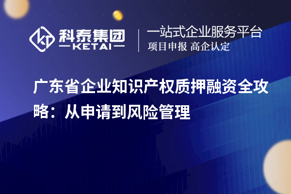 广东省企业知识产权质押融资全攻略：从申请到风险管理