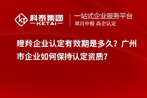 瞪羚企业认定有效期是多久？广州市企业如何保持认定资质？