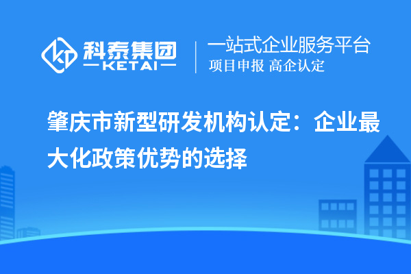 肇庆市新型研发机构认定：企业最大化政策优势的选择