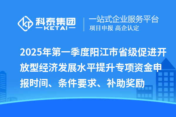 2025年第一季度阳江市省级促进开放型经济发展水平提升专项资金申报时间、条件要求、补助奖励