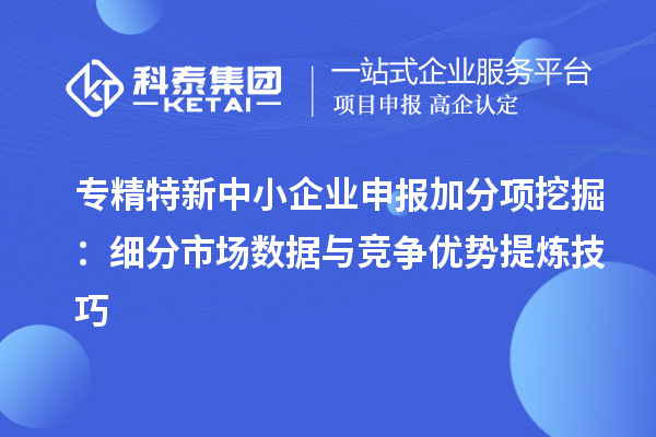 专精特新中小企业申报加分项挖掘：细分市场数据与竞争优势提炼技巧
