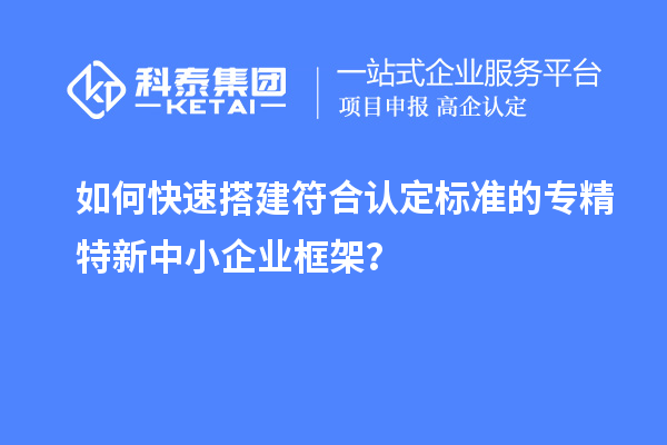 如何快速搭建符合认定标准的专精特新中小企业框架？