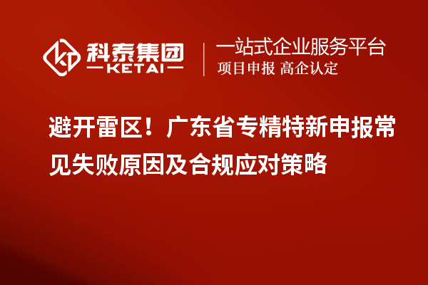 避开雷区！广东省常见失败原因及合规应对策略