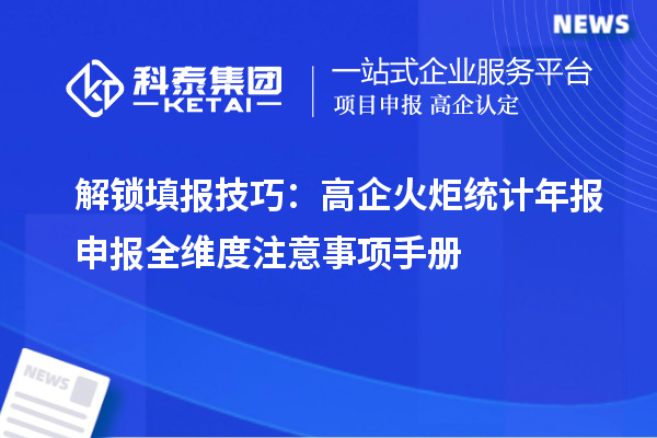 解锁填报技巧：高企火炬统计年报申报全维度注意事项手册