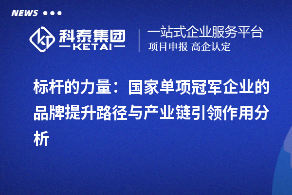 标杆的力量：国家单项冠军企业的品牌提升路径与产业链引领作用分析