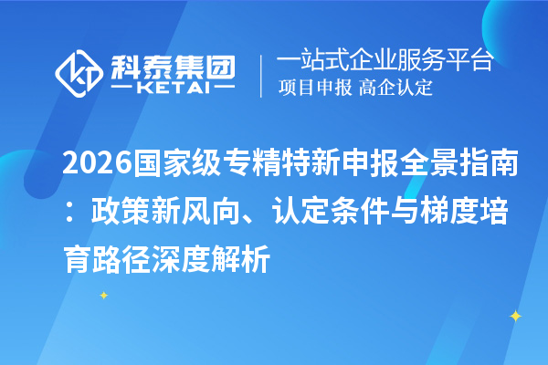 2026国家级全景指南：政策新风向、认定条件与梯度培育路径深度解析