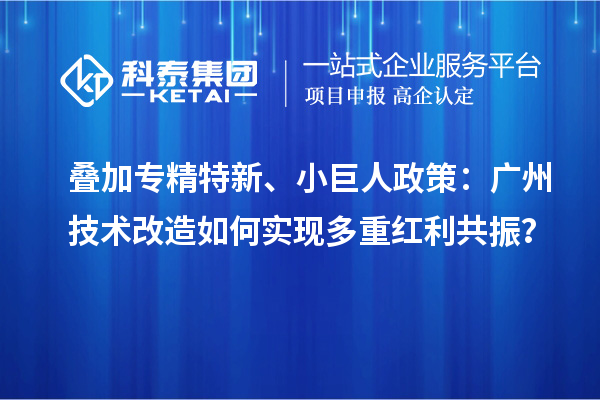叠加专精特新、小巨人政策：广州<a href=//m.auto-fm.com/fuwu/jishugaizao.html target=_blank class=infotextkey>技术改造</a>如何实现多重红利共振？
