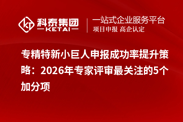 <a href=//m.auto-fm.com/fuwu/zhuanjingtexin.html target=_blank class=infotextkey>专精特新小巨人申报</a>成功率提升策略：2026年专家评审最关注的5个加分项